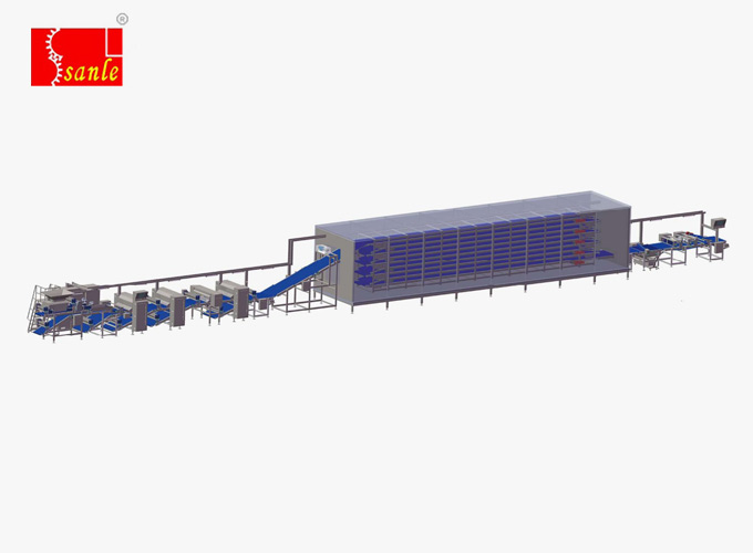 ZLXFPS系列全自動(dòng)在線(xiàn)醒發(fā)披薩/披塔成型生產(chǎn)線(xiàn)